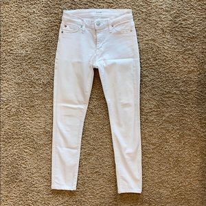 Hudson White Nico Skinny Jeans